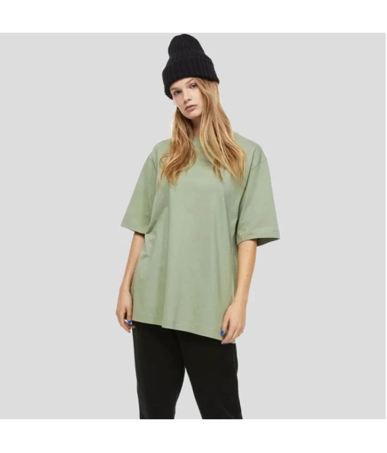 AKTIF - Mint Green Cotton Loose Fit Womens T-Shirt ( Pack of 1 ) - None