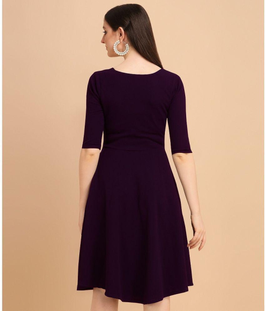 Sheetal associates - Purple Cotton Blend Women's Fit & Flare Dress ( Pack of 1 ) - None