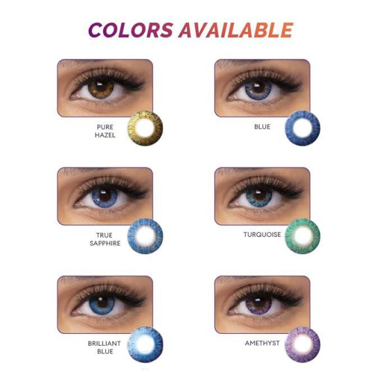 Freshlook Colorblends - Monthly Color Contact Lenses ( , Power contact lens blue( -00 to -3.00Pack of 2) | From Alcon--3.00 / Sterling Gray