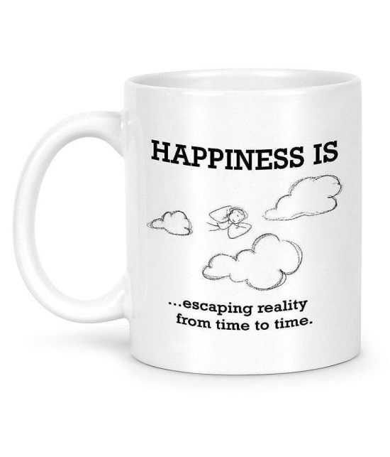 Idream Quote Printed Ceramic Coffee Mug 1 Pcs 330 mL - White