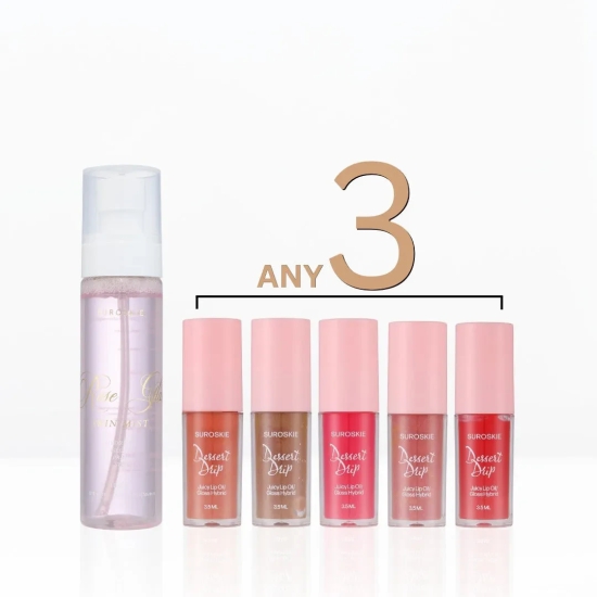 Rose Glass Mist + Lip Oil Pack Of Three