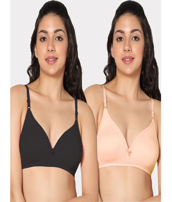 IN CARE LINGERIE - Multicolor Cotton Non Padded Women's T-Shirt Bra ( Pack of 2 ) - None