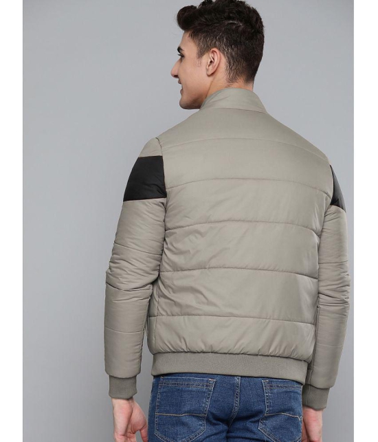 ADORATE Polyester Mens Quilted & Bomber Jacket - Light Grey ( Pack of 1 ) - None