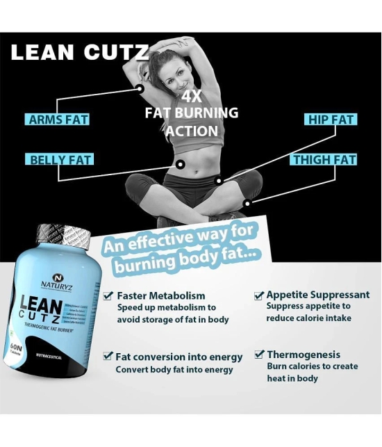 NATURYZ Lean Cutz Thermogenic Fat Burner Weight loss tablets for Men & Women - 60 Tablets