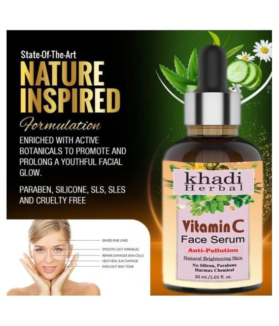 Premium Khadi Vitamin C Serum For Anti-pollution and Natural Glowing Beauty Face Serum 30 g