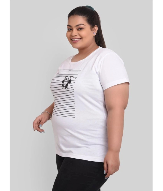 Neo Garments - White Cotton Regular Fit Womens T-Shirt ( Pack of 1 ) - 7XL