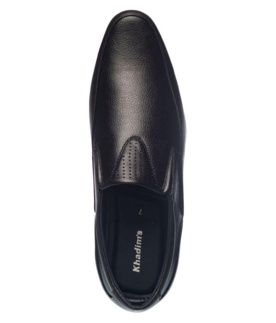 KHADIM Office Genuine Leather Black Formal Shoes - None