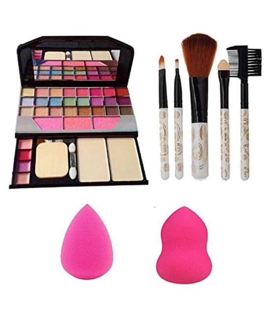 Adbeni Along With 2 Puff & 5 Brushes Makeup Kit Pack of 4 32