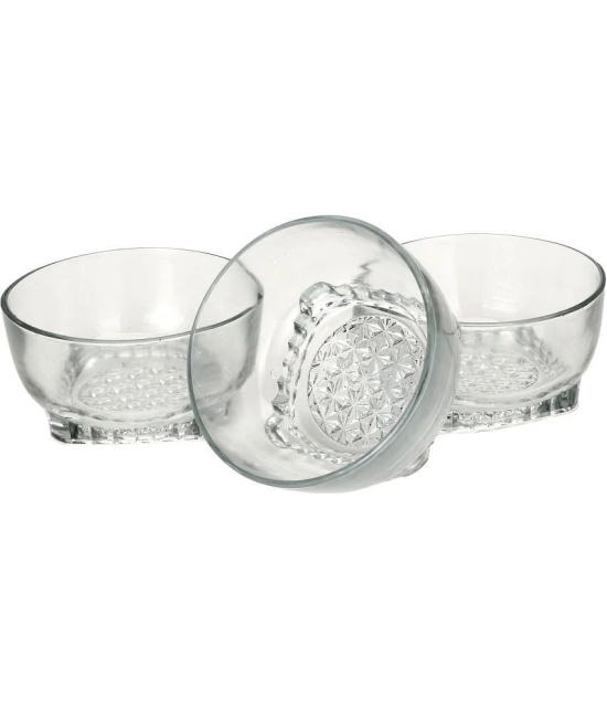 Somil - Serving And Designer Bowl Glass Cereal Bowl 200 mL ( Set of 1 ) - Transparent