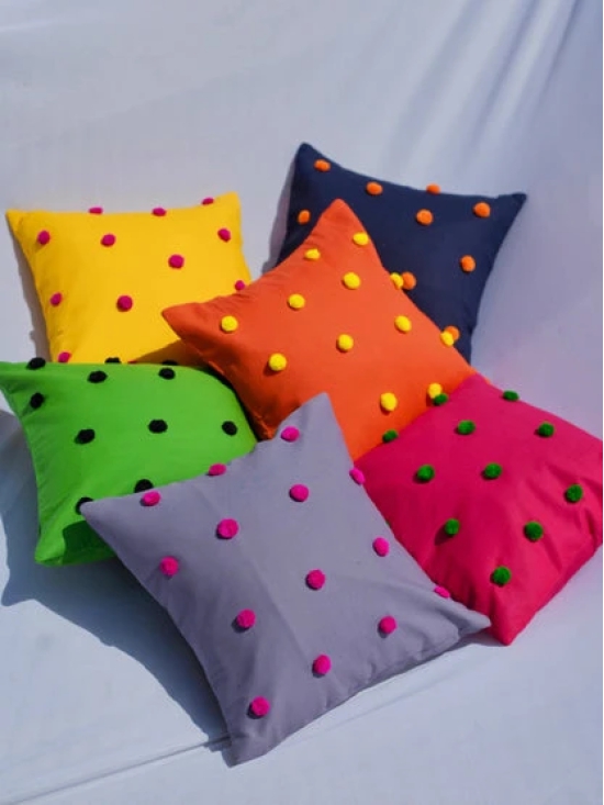 Pompom Cushion Covers