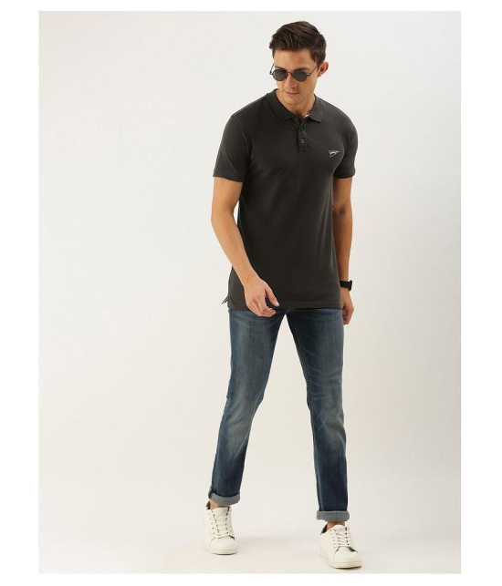 Dillinger Cotton Grey Plain Polo T Shirt - None