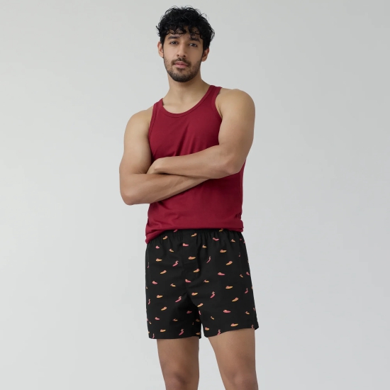 Splash Cotton Boxers - Surfer Black S