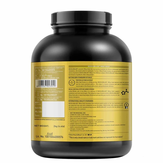 MuscleBlaze Whey Gold Protein,  4.4 lb  Rich Milk Chocolate