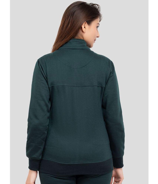 YHA Fleece Womens Zippered Sweatshirt ( Green ) - None