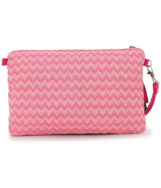 Anekaant - Pink Cotton Sling Bag - Pink