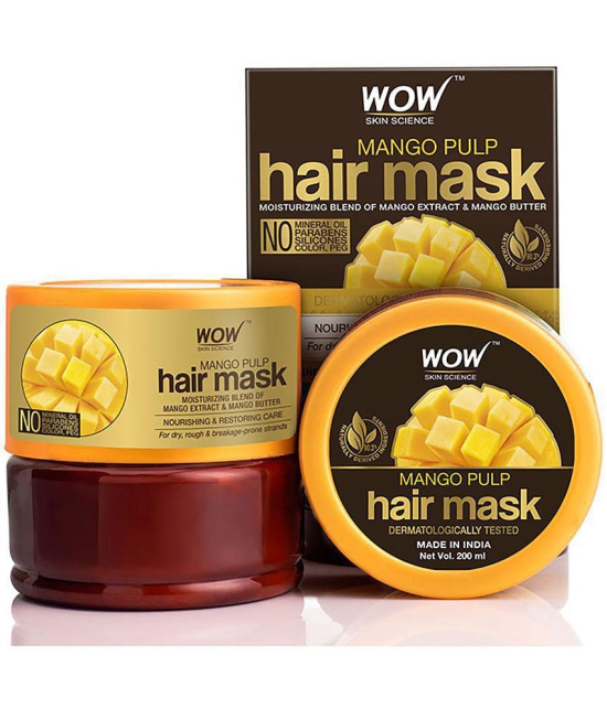 WOW Skin Science Mango Hair Mask For Healthy Hair - No Mineral Oil, Parabens, Silicones, Synthetic Color, PEG - 300mL