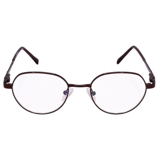 Hrinkar Trending Eyeglasses: Brown Oval Optical Spectacle Frame For Men & Women |HFRM-BWN-19015