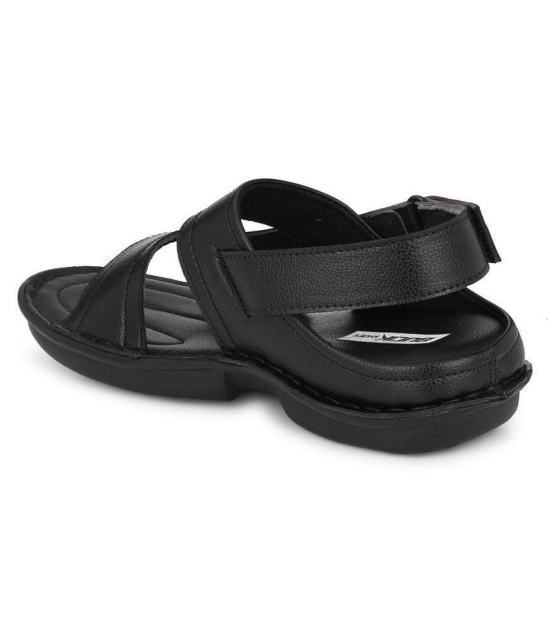 Bucik Black Synthetic Leather Sandals - 8