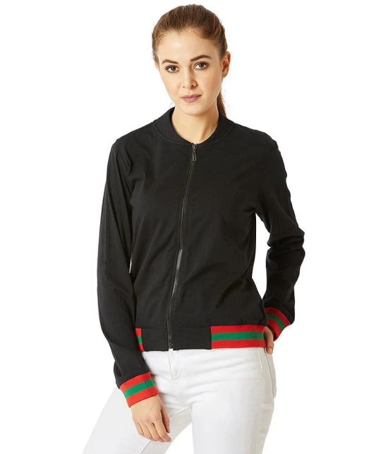 Miss Chase Cotton Black Bomber Jackets - XL