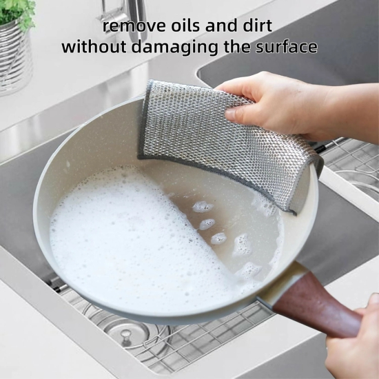 Multipurpose Non-Scratch Wire Dishcloth for Cleaning (Wet & Dry,10Pc)