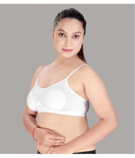 HAYA White Polyester Non Padded Womens Cami bra ( Pack of 1 ) - None