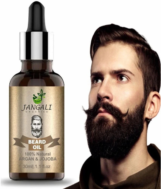 PURE Jangali ORGANICS Lite Beard and Moustache Oil, 30 ml | Non-Sticky, Light Beard Oil