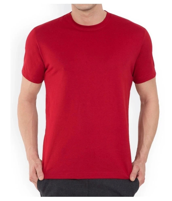 SKYRISE Cotton Red Solids T-Shirt - None