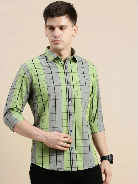 Showoff Cotton Blend Regular Fit Checks Full Sleeves Mens Casual Shirt - Green ( Pack of 1 ) - None