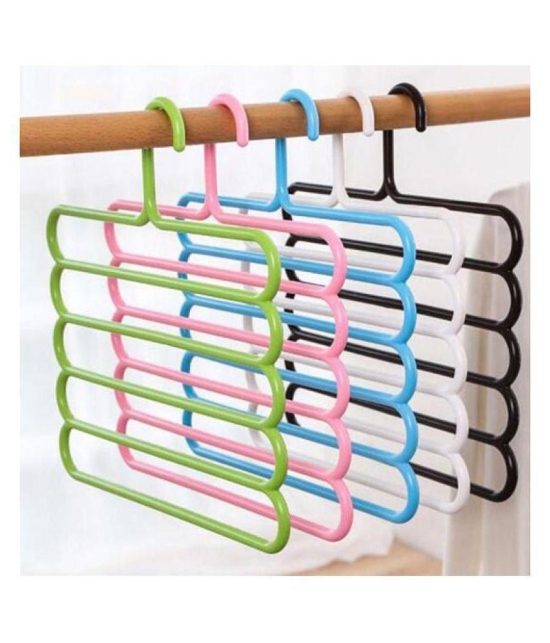 5 in 1 Multipurpose Plastic Hanger, Assorted (5-Layer)