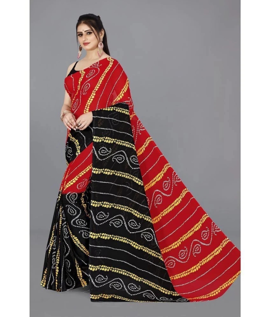 ANAND SAREES - Red Georgette Saree Without Blouse Piece ( Pack of 1 ) - Red