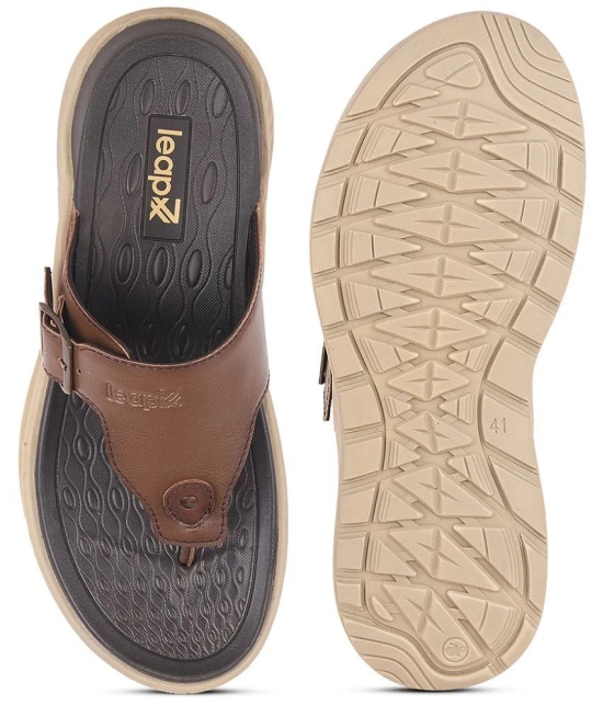 Liberty Tan Mens Thong Flip Flop - None