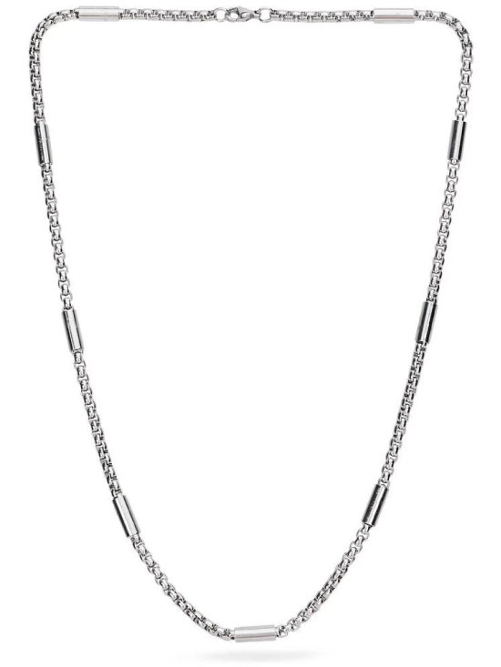 FASHION FRILL Silver Plated Stainless Steel Chain ( Pack of 1 ) - None