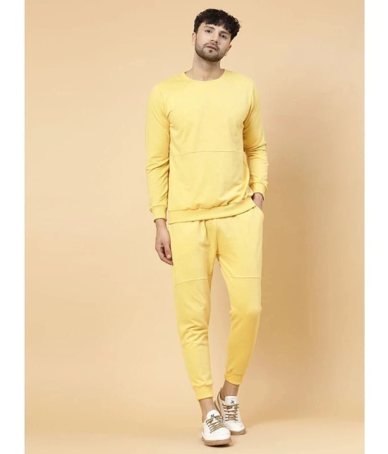 Rigo - Yellow Cotton Regular Fit Mens Tracksuit ( Pack of 1 ) - None