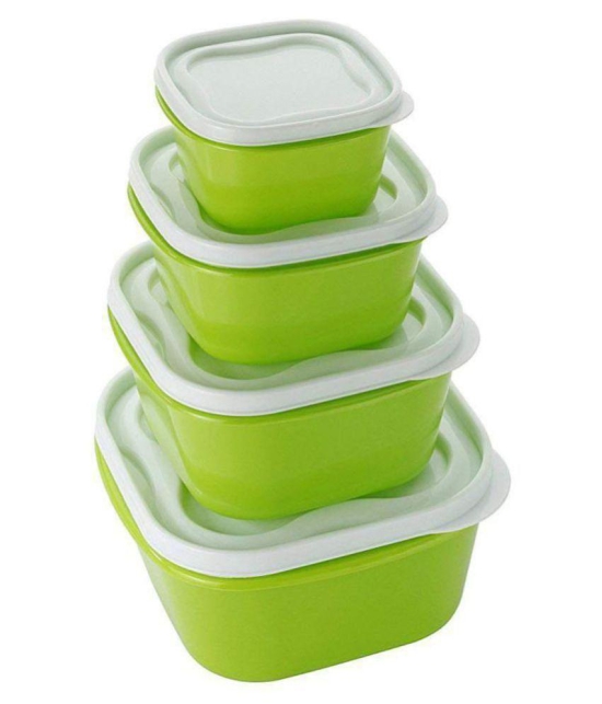 analog kichenware Dal, Pasta, Grocery Plastic Food Container Set of 4 5000 mL - Light Green