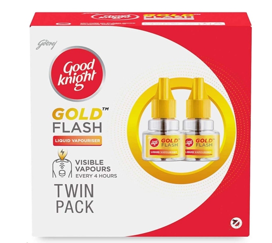 Good Knight Gold Flash - Mosquito Repellent Refill, Twin Pack, 45 ml Each