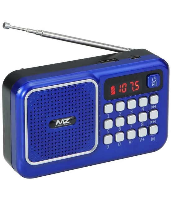 MZ M41VP 5 W Bluetooth Speaker Bluetooth V 5.0 with SD card Slot Playback Time 6 hrs Blue - Blue