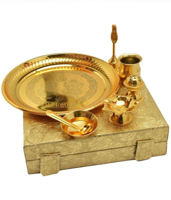 TISYAA - Pooja Thali Set 23 cm ( Pack of 1 )