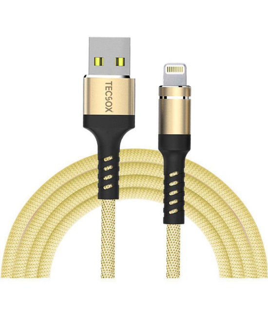 Tecsox Lightning Cable Golden - 1 Meter - Golden