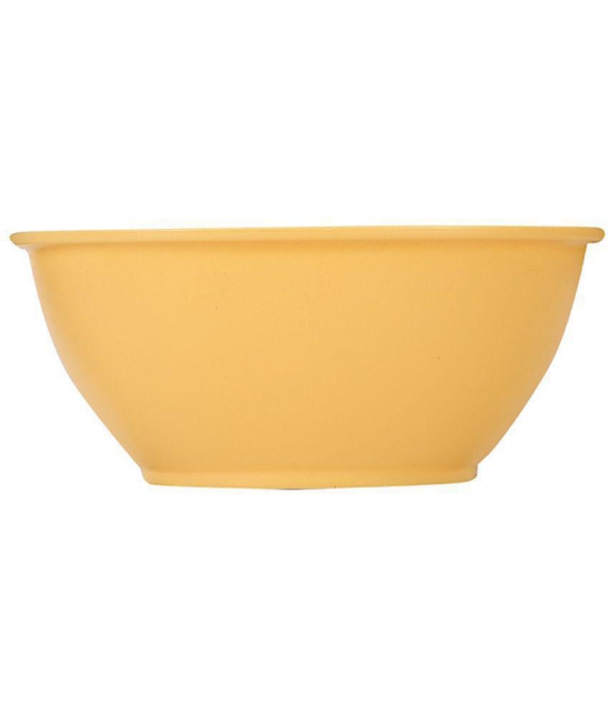 HOMETALES - Yellow Plastic Dinner Set ( Pack of 12 ) - Yellow