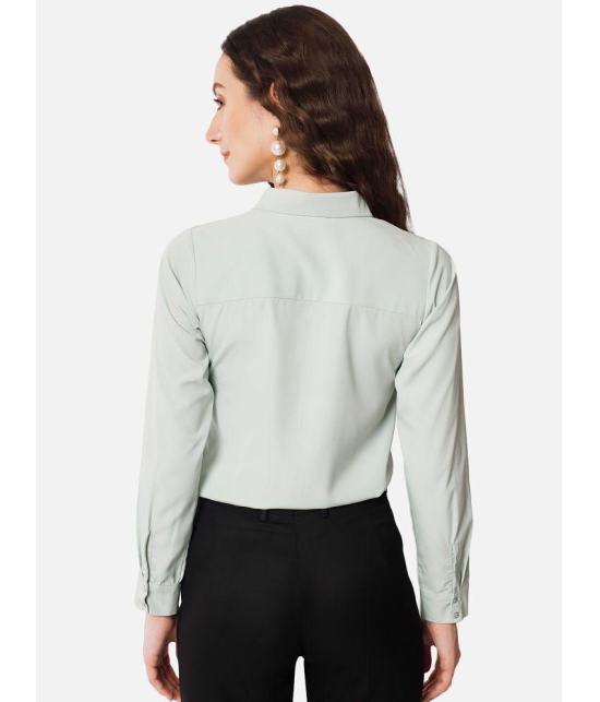 ALL WAYS YOU - Mint Green Crepe Womens Shirt Style Top ( Pack of 1 ) - None