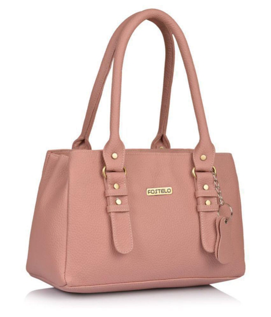 Fostelo - Light Pink PU Shoulder Bag - Light Pink