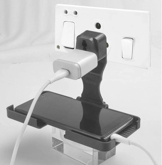 Red Extension Cord Holder with Phone Holder