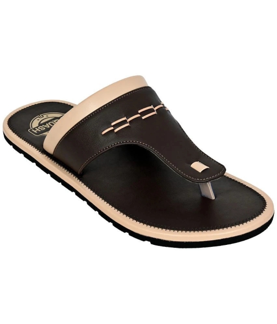 Squash Brown Mens Thong Flip Flop - None