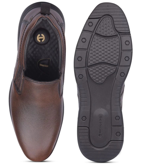 Liberty Brown Mens Slip On Formal Shoes - None