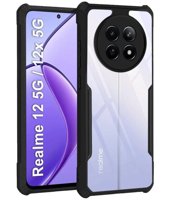 Case Vault Covers Shock Proof Case Compatible For Polycarbonate Realme 12 5G ( Pack of 1 ) - Transparent