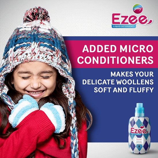 Godrej Ezee Liquid Detergent For Winter Wear - Woolmark Certified, 500 G Bottle