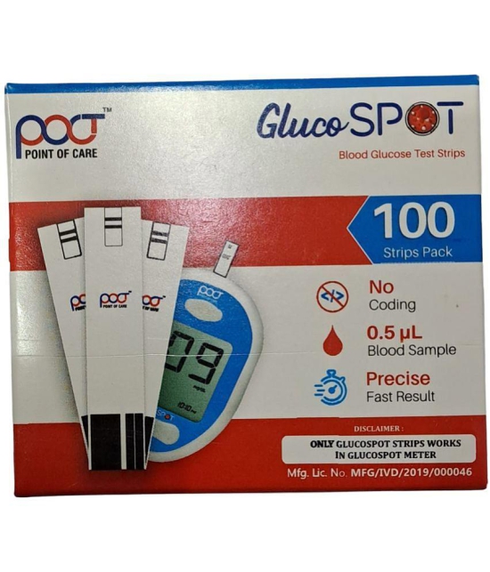 POCT GlucoSPOT 100 Test Strips - Expiry: March 2025 51-100 Strips