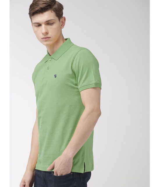 ADORATE - Lime Green Cotton Blend Regular Fit Men''s Polo T Shirt ( Pack of 1 ) - None