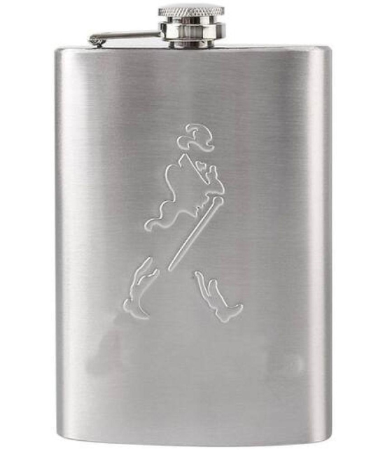 JGG JAIN GIFT GALLERY Steel Hip Flask - Silver