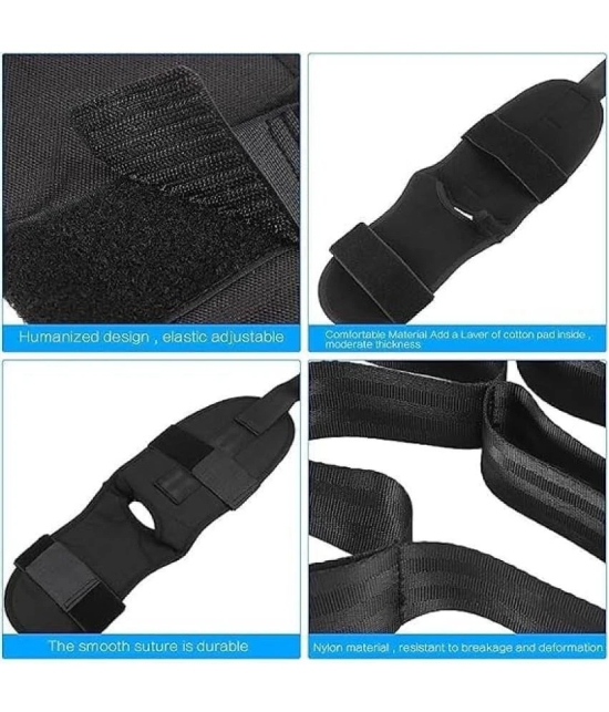 Ankle Stretcher, Foot Stretcher Calf Yoga Ligament Stretching Strap Ankle Leg Support for Plantar Dancers Fasciitis Drop Pain Relief Yoga Belt Equipment Band Stretch Black, Pack of 1 - Black